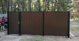 Купить распашные ворота из профнастила Белорецк, цена от 2694 руб.